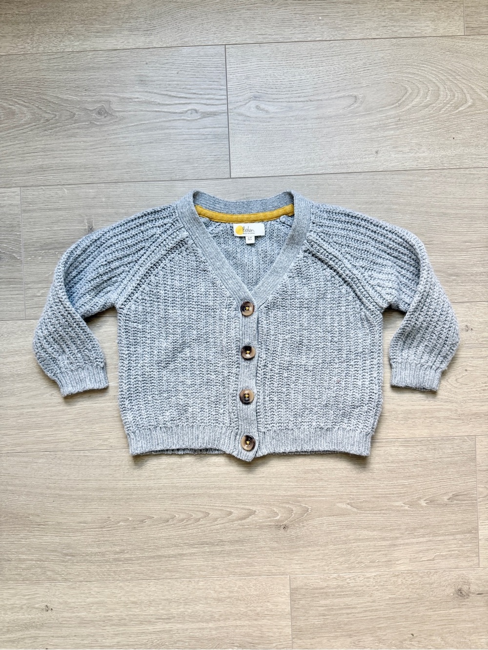 Mini Boden Girls Knit Grey Cardigan Sweater